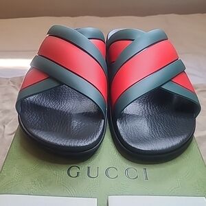 Gucci Web Slide Black Rubber Unisex